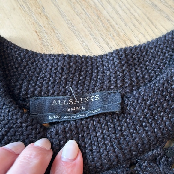 ALLSAINTS HAND EMBELLISHED SWEAT S-S - Picture 2 of 14